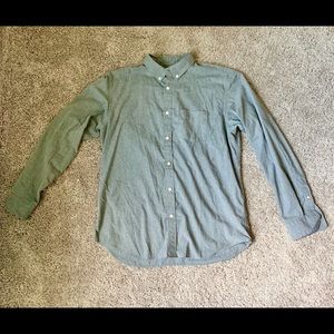 Old Navy Gray Slim Fit Button Down
